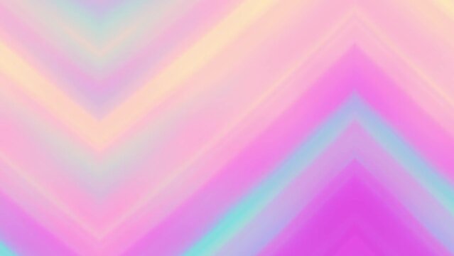 Sliding motion of angle shapes in pastel neon colors. Arrow sign scrolling up and down. Soft blue, cyan, pink peach orange, light yellow, lilac multicolor gradient animation. Abstract funky geometry