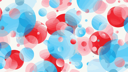 Light Blue Red vector texture with disks. Blurred dec - obrazy, fototapety, plakaty