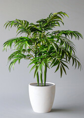 Obraz premium House Indoor Plant in a white Pot Digital Art Wallpaper Background Backdrop Brainstorming Cover Card