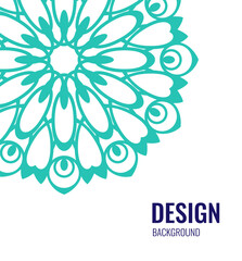 mandala blue background. vector beautiful flower. A symbol of life and health. Invitation, wedding card, magic symbol.