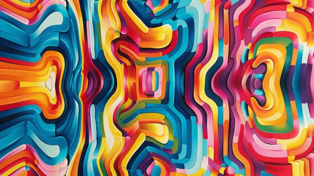 colorful divisionism art, chromoluminarism pattern, separation of colors into individual dots or patches that interact optically, 16:9