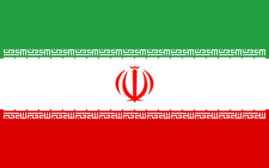 Iran flag square banner vector illustration