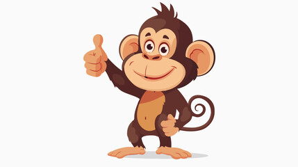 A monkey cute happy cartoon character animal 