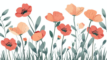 May this flower be there a long time flat vector isolated