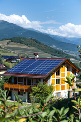 Solar Panel Rooftop House Electricity Buiding Roof with Wild mill
