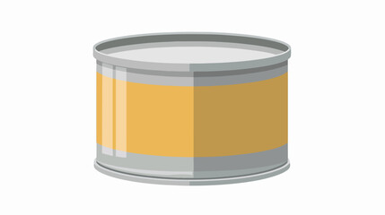 Metal Tin Can Isolated. flat vector isolated on white