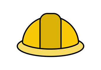 Icono de casco de seguridad amarillo en fondo blanco.