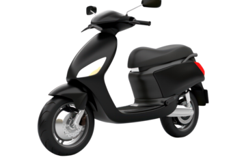 New black electric scooter
.isolated on white background