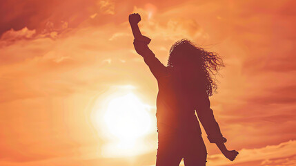 The image shows a chaotic, yet empowering scene with raw style and a mysterious figure, evoking a sense of intrigue and wonder.