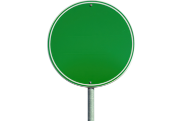 Road green traffic sign
.isolated on white background