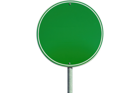 Road green traffic sign
.isolated on white background