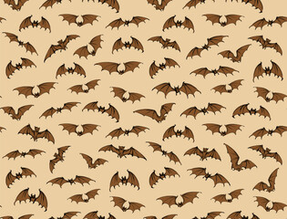 The bats is flying. Vector drawing - 787101125