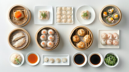 Realistic photo of asian food. Creative artistic diplay of fresh ingredients. AI Generative. 