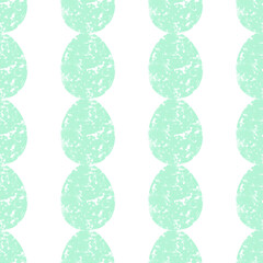 Seamless pattern with easter eggs, hand drawn illustration in watercolor style