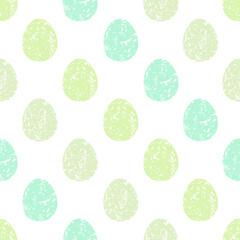 Seamless pattern with easter eggs, hand drawn illustration in watercolor style