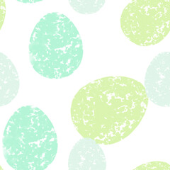 Seamless pattern with easter eggs, hand drawn illustration in watercolor style