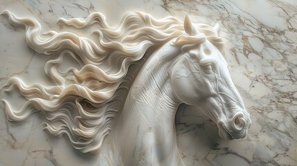 Horse Artistic Marble Effect