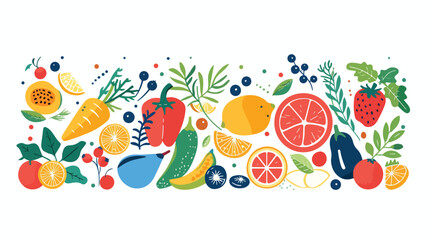 Organic food design. healthy food. menu concept Vector