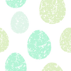 Seamless pattern with easter eggs, hand drawn illustration in watercolor style