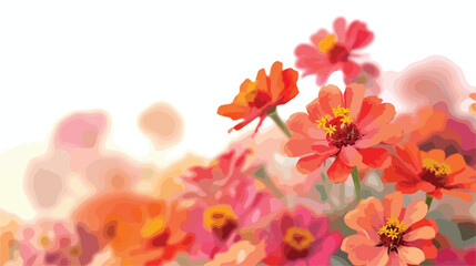 Fototapeta na wymiar Out-of-focus abstract background of Common zinnia