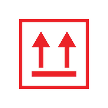 recommend clip art: this way up label vector icon for packaging.