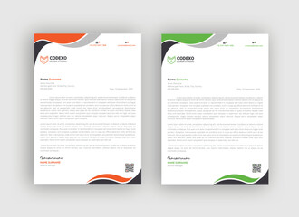 modern business letterhead template,Professional creative letterhead template design,Abstract corporate business letterhead design