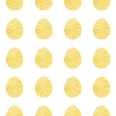 Seamless pattern with easter eggs, hand drawn illustration in watercolor style