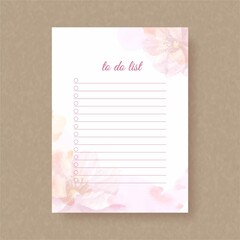 Pink Background List Background Template