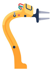 Robotic arm grabber. Manufacturing automatic assembly manipulator