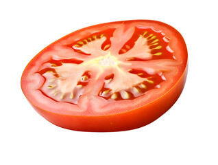Slice of tomato isolated on transparent background