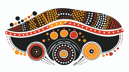 Aboriginal art logo icon design template flat vector