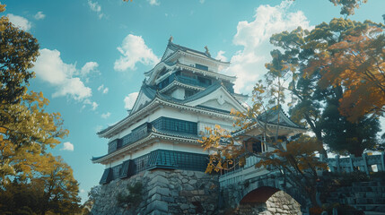 青空と日本のお城