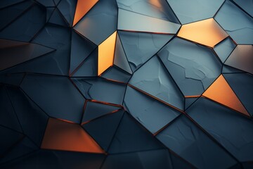 Subtle abstract composition showcasing repetitive polygons that slowly shift and evolve - obrazy, fototapety, plakaty