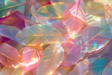A colorful leafy background with a rainbow of colors