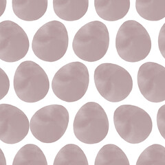 Seamless pattern with easter eggs, hand drawn illustration in watercolor style