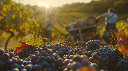 Ripe Grapes Golden Hour