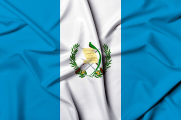 Beautifully waving and striped Guatemala flag, flag background texture with vibrant colors and...