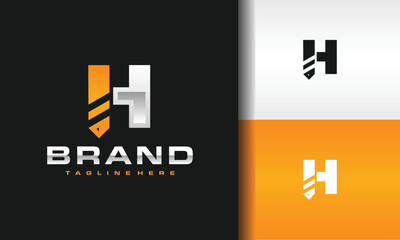 letter H drill bit logo
