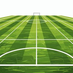 vector drawing of a football field on a white background .Generative AI