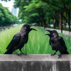Conversing Crows: A Dialogue Between Feathered Friends