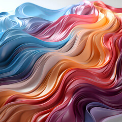 Abstract background of the flowing fabric. 3d rendering. 3d illustration.
