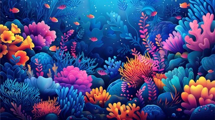 Obraz na płótnie Canvas coral reef in the blue sea