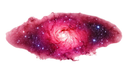 pink purple galaxy isolated on transparent background cutout
