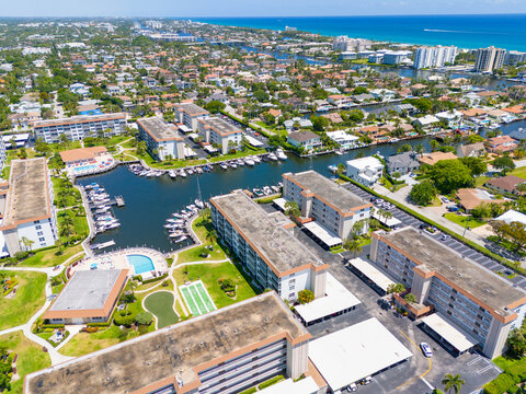 Delray Beach FL aerial drone photo neighborhoods