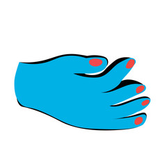 abstract subcultural object arm sign in vector in flat style. element for design, logo, sticker, poster, print