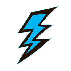 abstract subcultural object lightning sign in vector in flat style. element for design, logo, sticker, poster, print