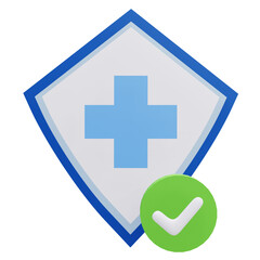 Fototapeta premium 3 D illustration of health insurance icon 