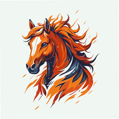 horse head vector
