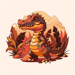 crocodile for tshirt design