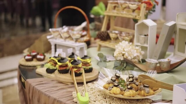 Cakes, desserts, finger foods, petit fours, cookies, buffets for wedding receptions